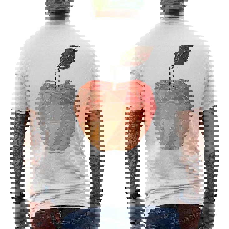 りんご フルーツ モチーフ アート りんご メンズTシャツ バックプリント