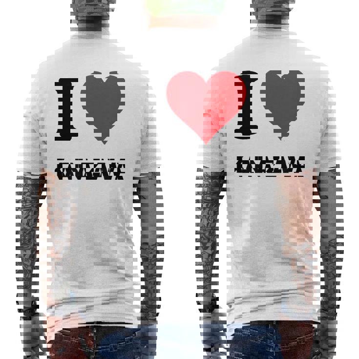 アイハート 金沢 日本大好き 日本土産 メンズTシャツ バックプリント