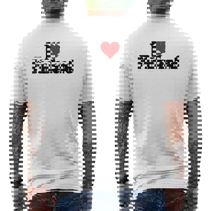 アイラブハートフィンランド メンズTシャツ バックプリント