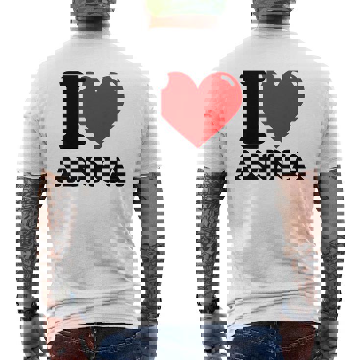 アイ・ラブ・アンナ メンズTシャツ バックプリント