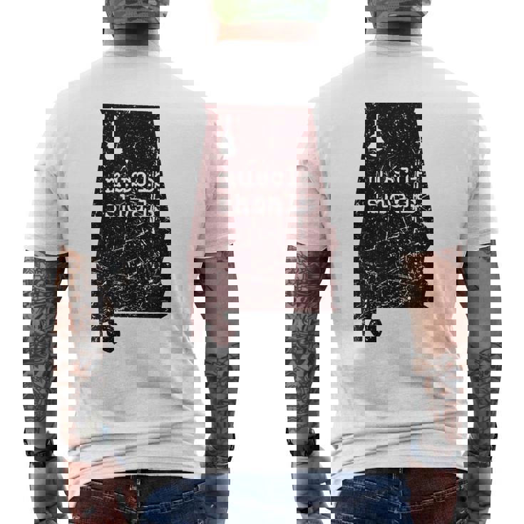 アラバママップ マッスルショールズ 録音 キャピタルロック グラフィック メンズTシャツ バックプリント