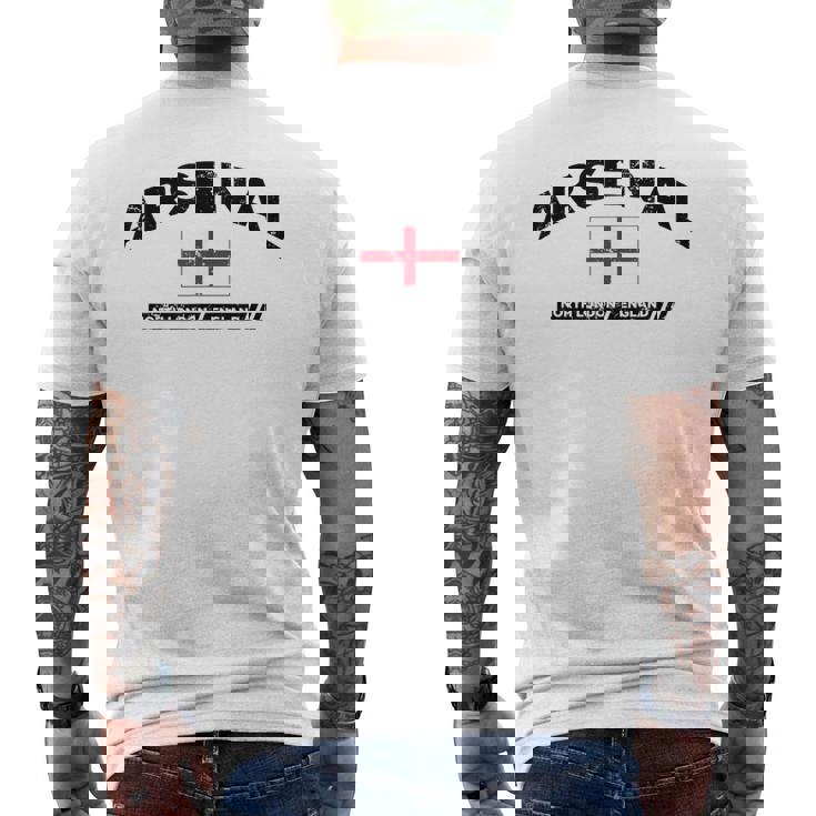 アーセナル・タウン・オブ・ノース・ロンドン、イングランド イギリス メンズTシャツ バックプリント