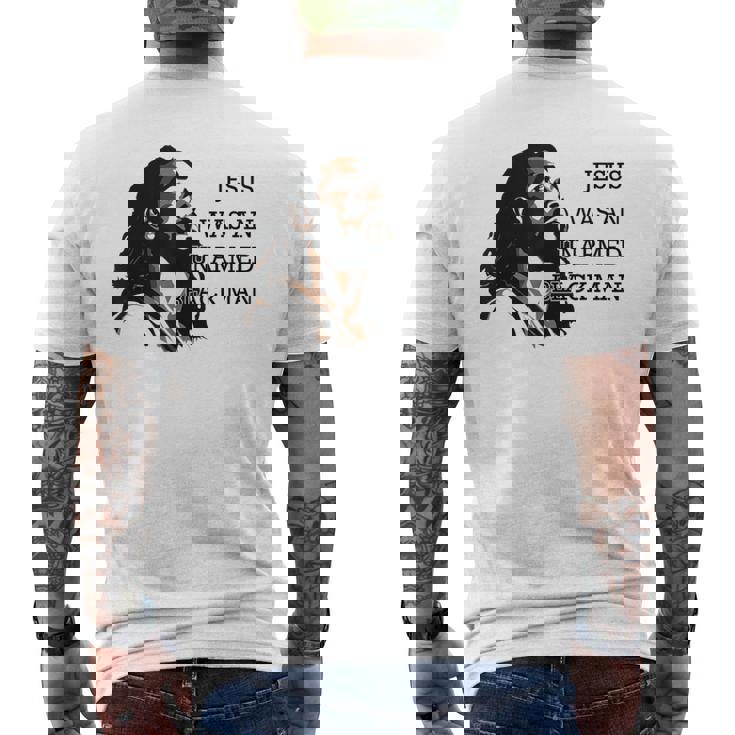 イエスは非武装の黒人だった メンズTシャツ バックプリント