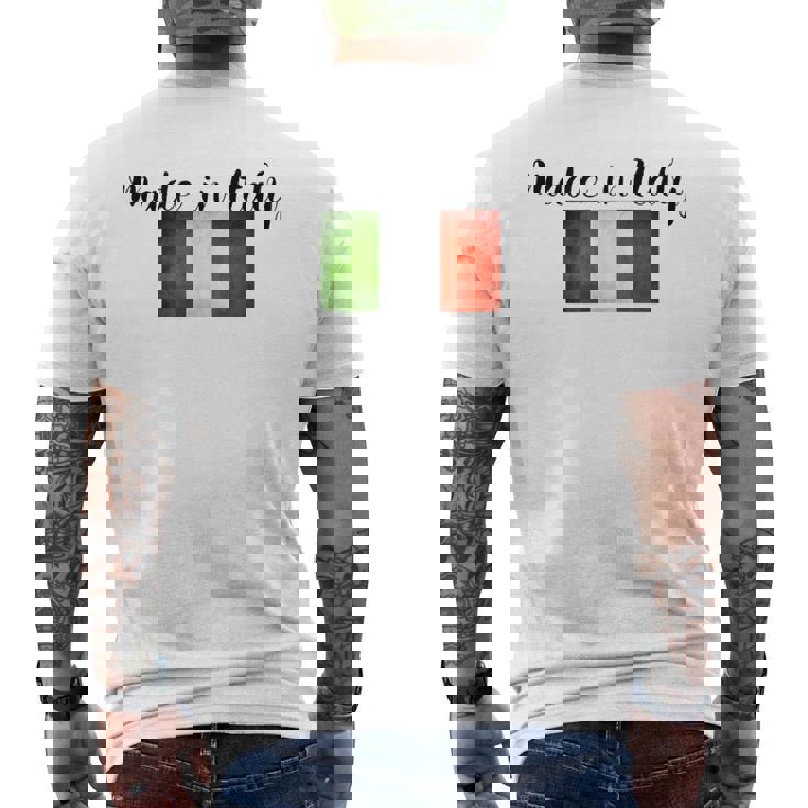 イタリア製イタリア国旗シャツ。 メンズTシャツ バックプリント