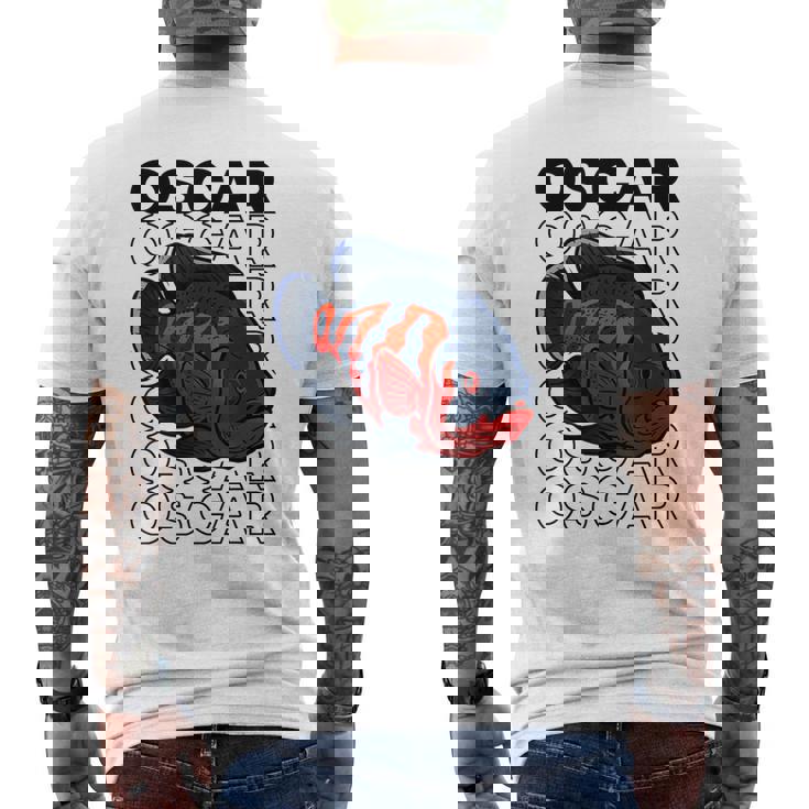 オスカーフィッシュ 80年代スタイル モンスターフィッシュキーパー 熱帯魚 メンズTシャツ バックプリント