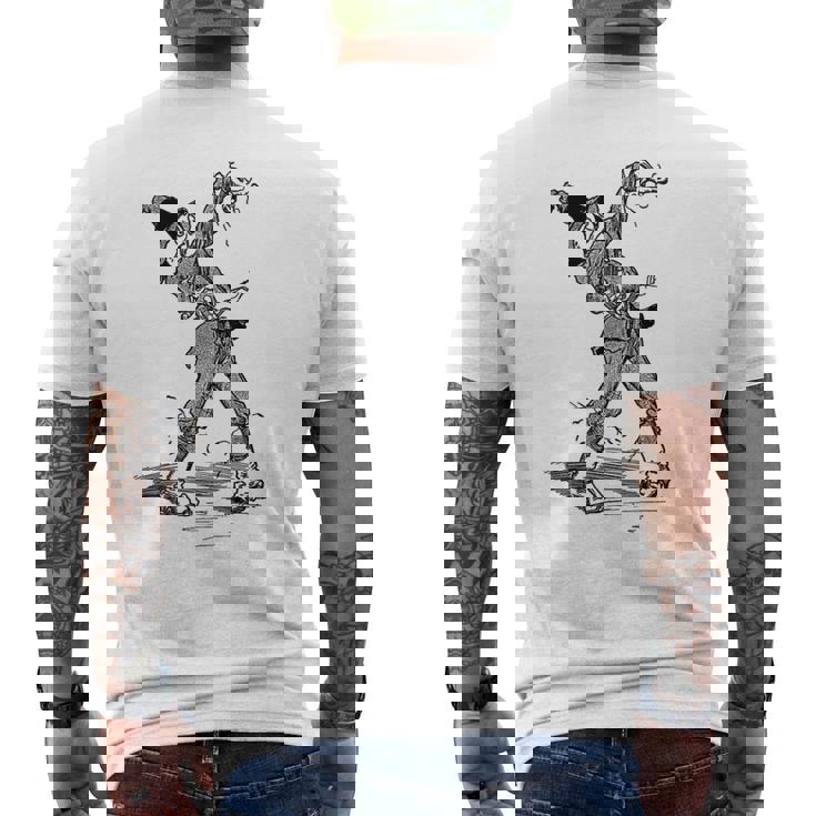 オズの土地 ビンテージアート ハロウィーン オズの魔法使い かかし メンズTシャツ バックプリント