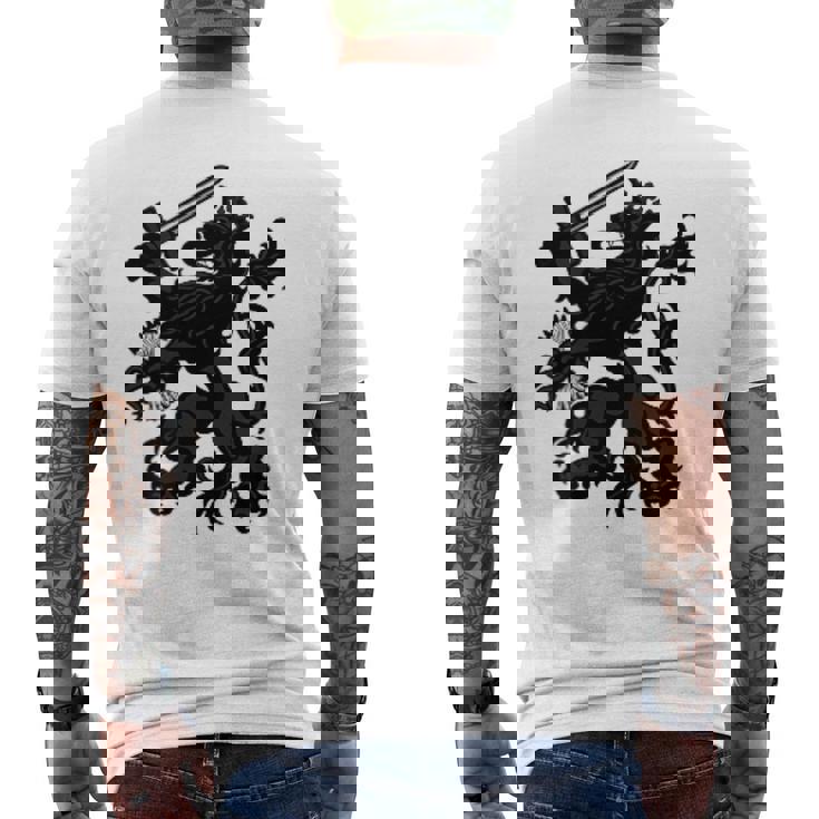 オランダ国旗 オランダプライド オランダルーツ ライオンコート メンズTシャツ バックプリント