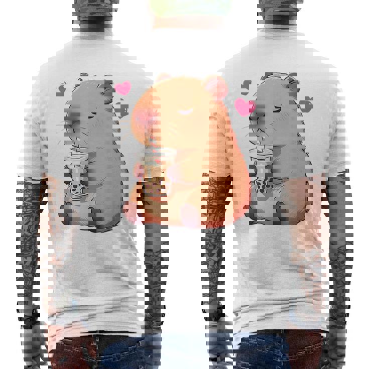 カピバラバブルティー メンズTシャツ バックプリント