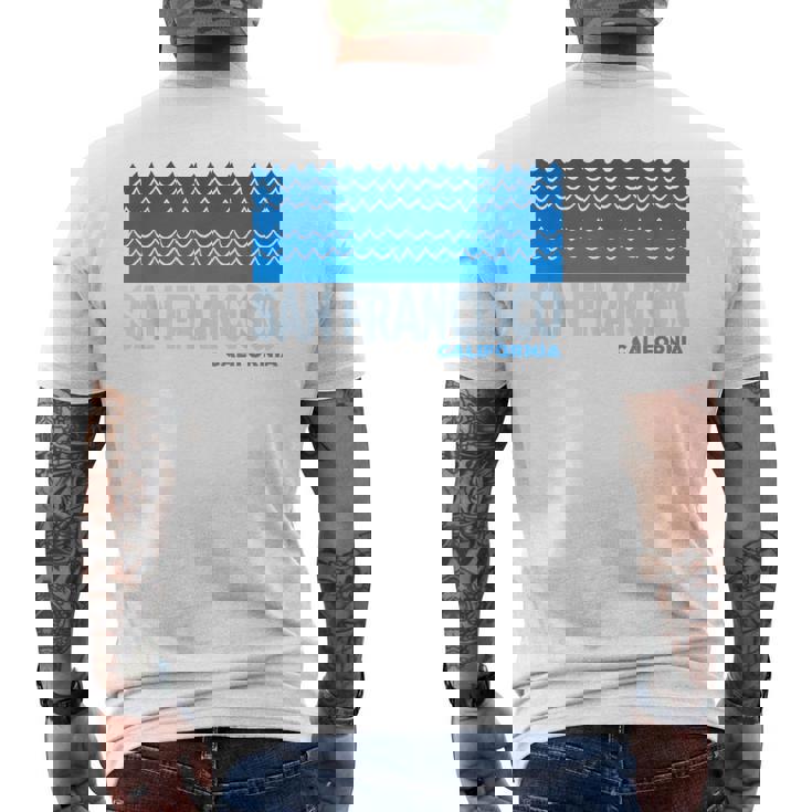 カリフォルニア州サンフランシスコ サンフランシスコ カリフォルニア アクアティック メンズTシャツ バックプリント