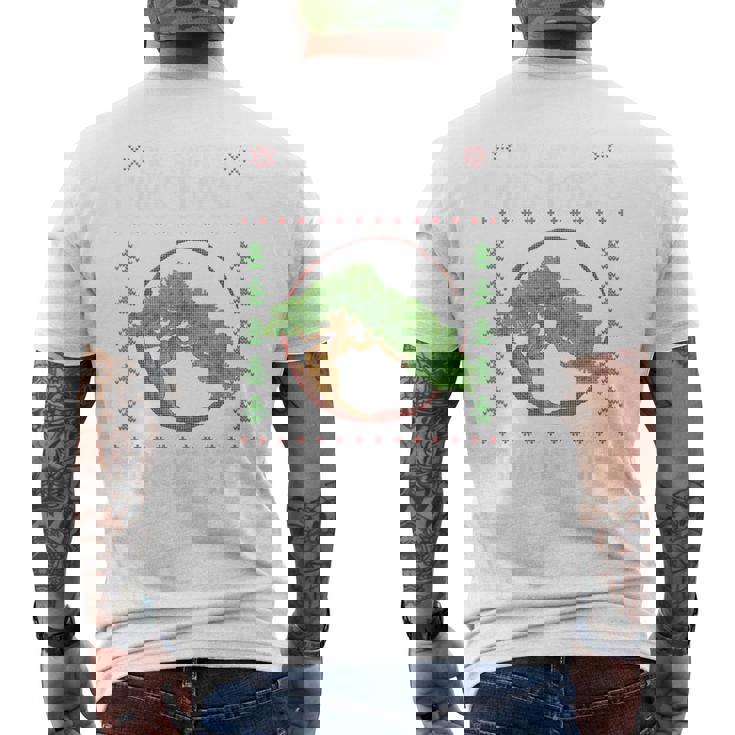 クリスマス 盆栽 醜い Xmas セーター クリスマス 盆栽 恋人 メンズTシャツ バックプリント