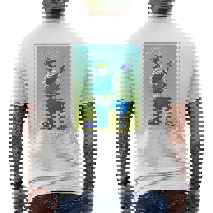 クレヨンしんちゃん アクション仮面ブロマイド風 メンズTシャツ バックプリント