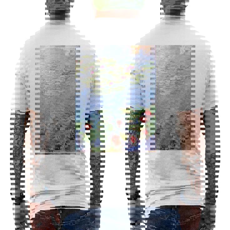 クロード・モネ 睡蓮 メンズTシャツ バックプリント