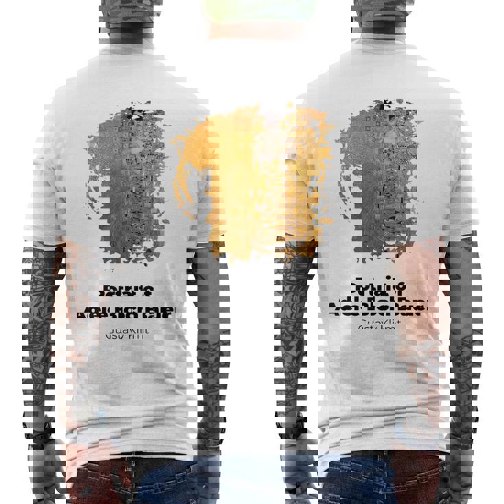 グスタフ・クリムト作 アデル・ブロッホバウアー・グランジの肖像 メンズTシャツ バックプリント