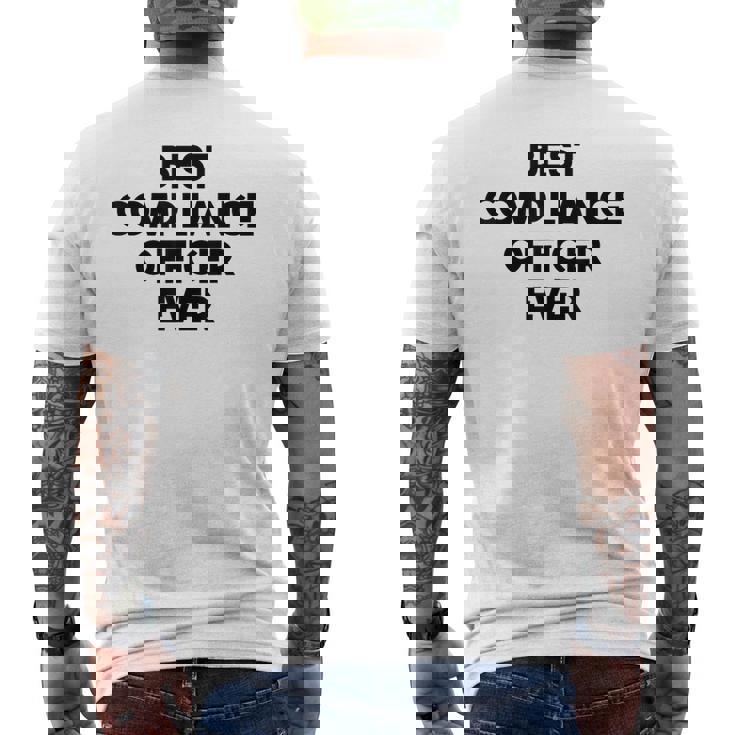 コンプライアンスオフィサーファニー-史上最高のコンプライアンスオフィサー。 メンズTシャツ バックプリント