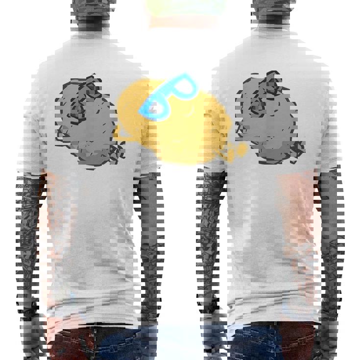 サングラスでかわいいポテチ リラックスポテチ メンズTシャツ バックプリント