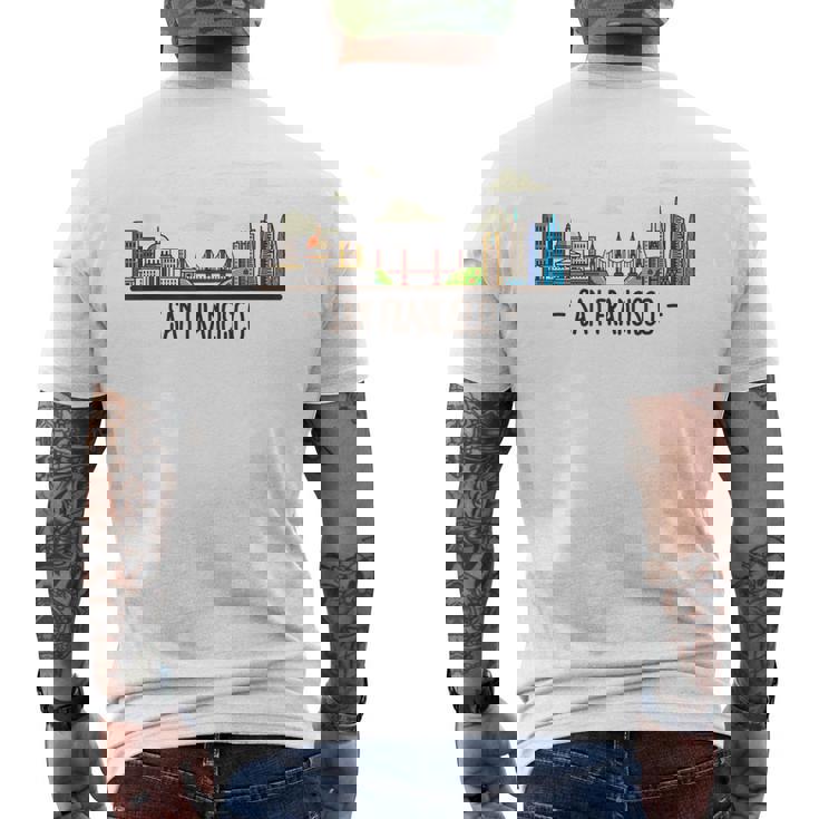 サンフランシスコカリフォルニアアメリカ合衆国-お土産 Usa メンズTシャツ バックプリント