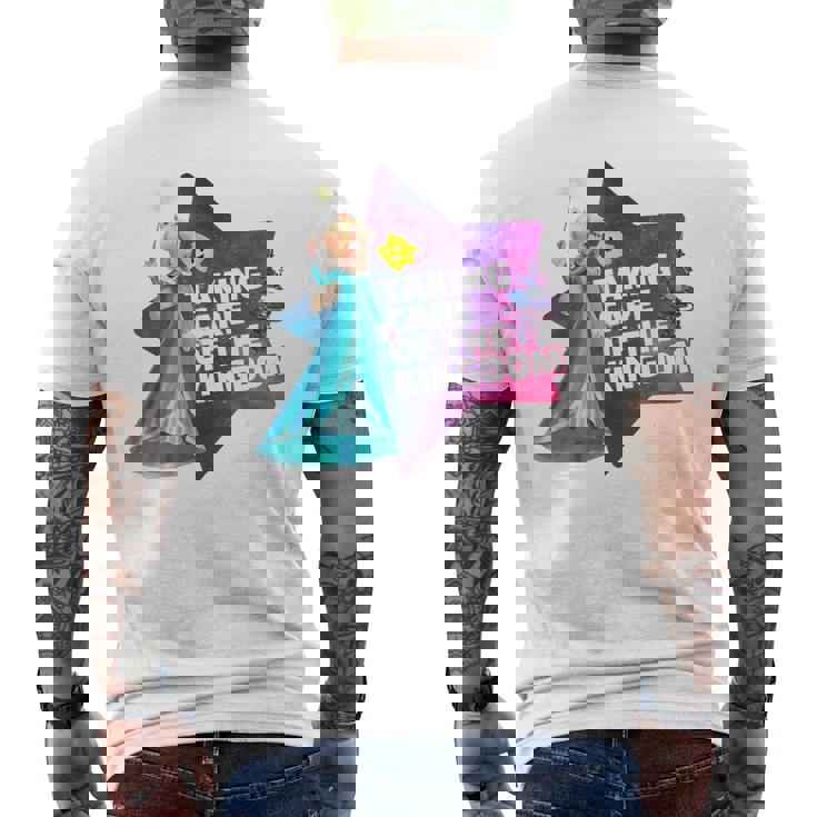 ザ・スーパーマリオギャラクシー・ムービー Rosalina Taking Care メンズTシャツ バックプリント