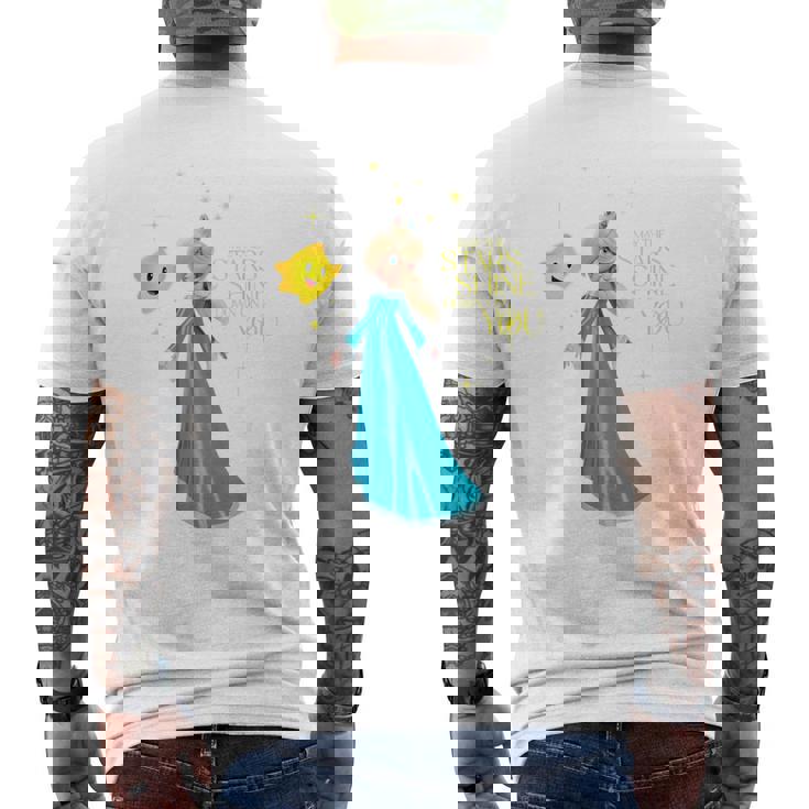 ザ・スーパーマリオギャラクシー・ムービー Rosalinatarhine メンズTシャツ バックプリント