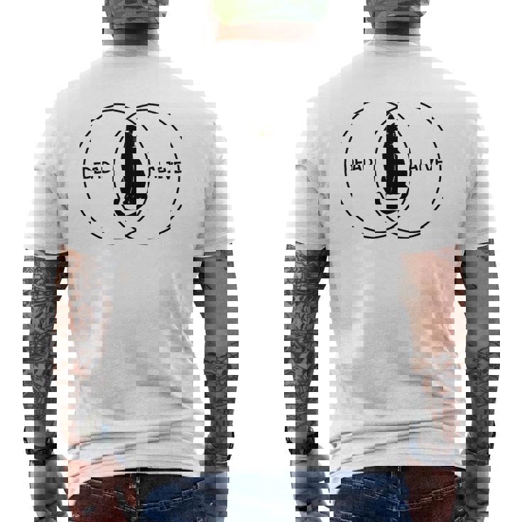 シュレディンガーの猫ベン図 長袖tシャツ メンズTシャツ バックプリント