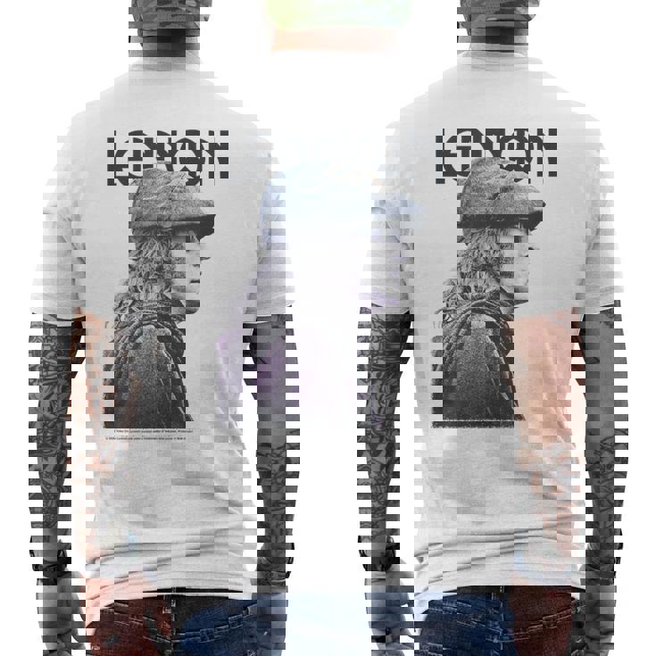 ジョン・レノン 平和な色調の肖像画 メンズTシャツ バックプリント