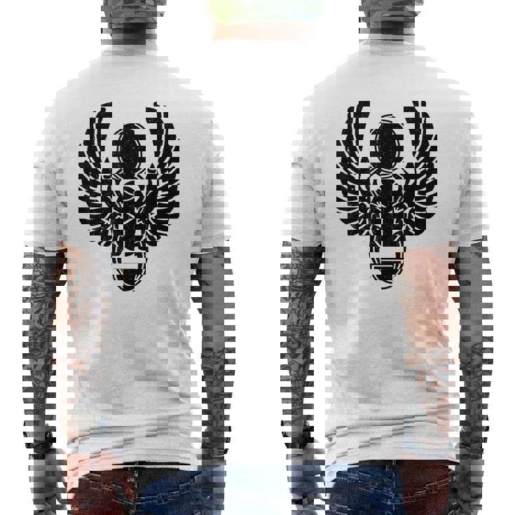 スカラベ カブトムシ 古代エジプトのシンボル メンズTシャツ バックプリント