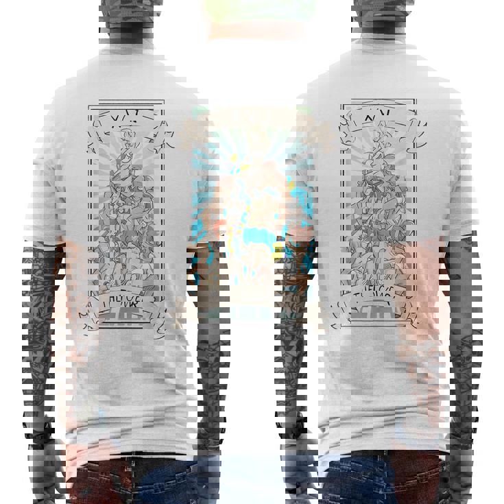 タロットカード オタク アヘ顔 Lewd 変態アニメ オカルト異教徒 ウィッカ メンズTシャツ バックプリント