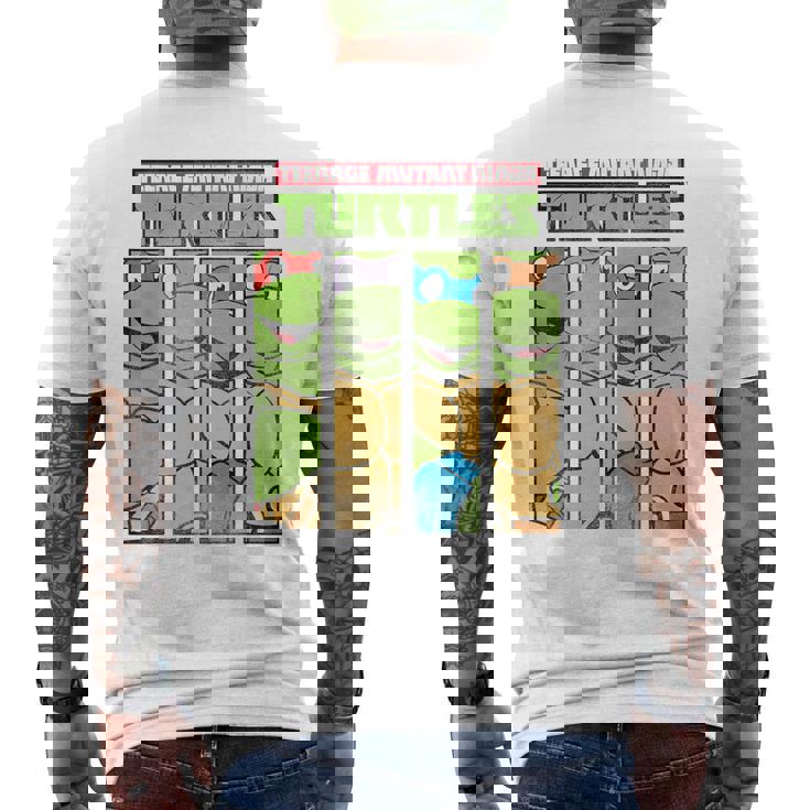 ティーンエイジ・ミュータント・ニンジャ・タートルズ フェイスパネル グラフィックtシャツ メンズTシャツ バックプリント