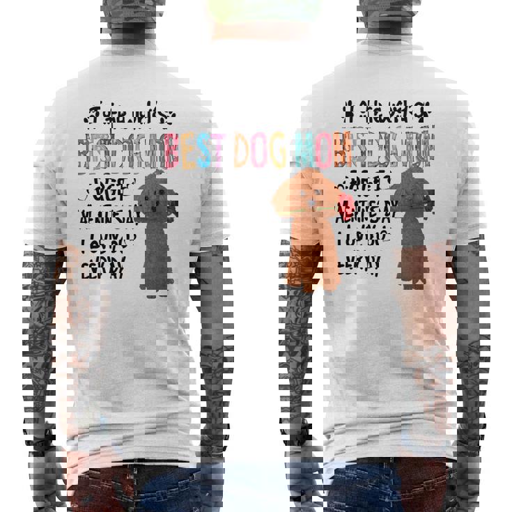 トイプードル最高の犬ママバレンタインデー面白い犬の恋人 長袖tシャツ メンズTシャツ バックプリント