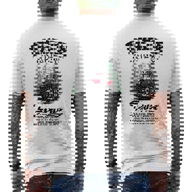 トラクター トラクター トラクター 農家 農業 メンズTシャツ バックプリント