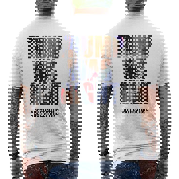 トランプはすべてについて正しかった-トランプ・キス・フラッグ メンズTシャツ バックプリント