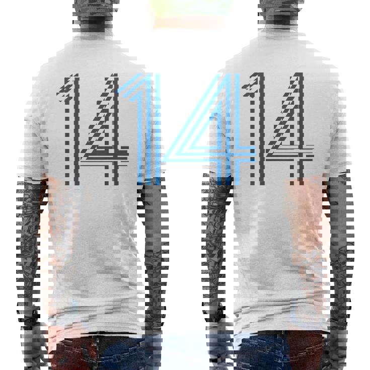 ナンバー14 シャツ レトロユニフォーム ヨーロッパスタイル バックプリントジャージ メンズTシャツ バックプリント