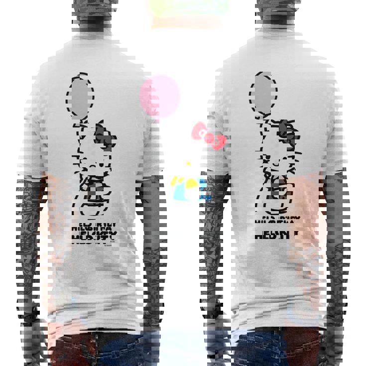 ハローキティ バルーン メンズTシャツ バックプリント