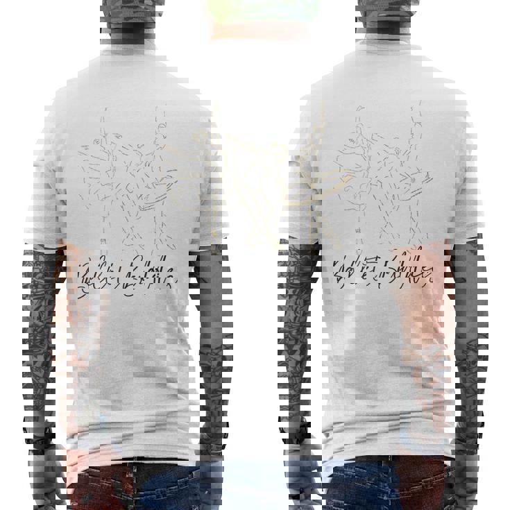 バレエ ダンサー ダンスガール バレリーナ フレンズ Besties バレエ メンズTシャツ バックプリント