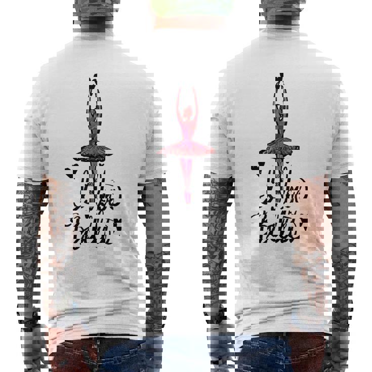 バレエ大好き メンズTシャツ バックプリント