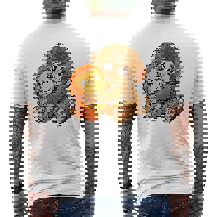 パンチ君 廃猿 日本 動物園 パンチ ぬいぐるみ メンズTシャツ バックプリント