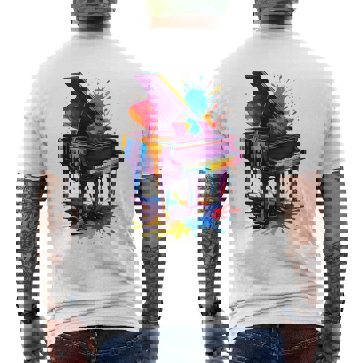 ピアノ ティー 楽器 ピアノ 長袖tシャツ メンズTシャツ バックプリント