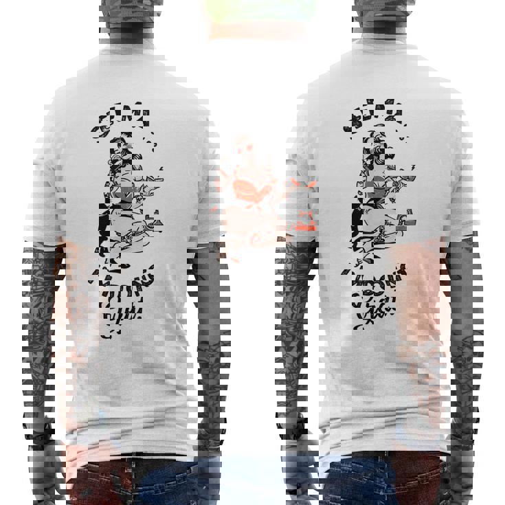 ファニー タトゥー ロカビリー ピンナップ ウィスキー 猫と一緒に飲む メンズTシャツ バックプリント