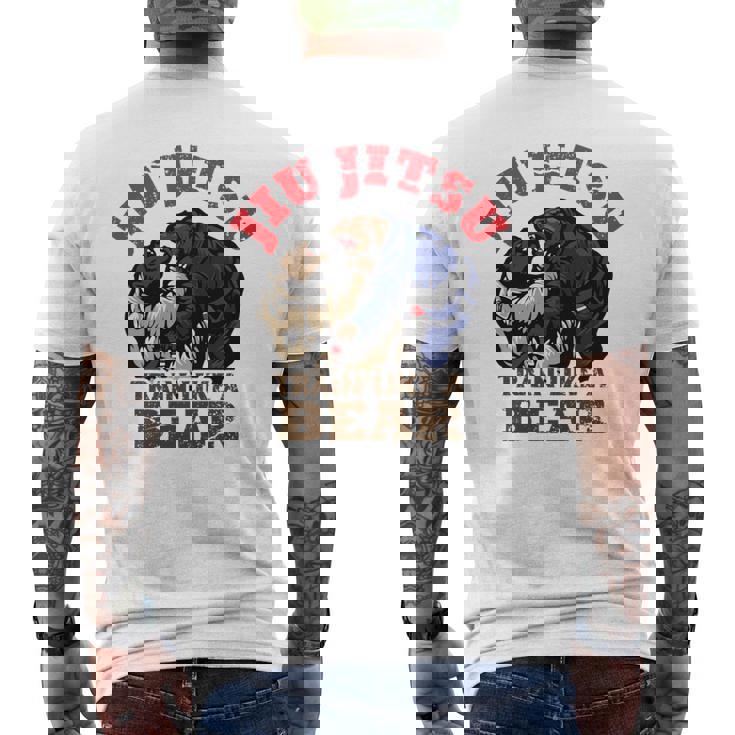 ブラジリアン柔術 Bjj クマのように訓練する 長袖tシャツ メンズTシャツ バックプリント