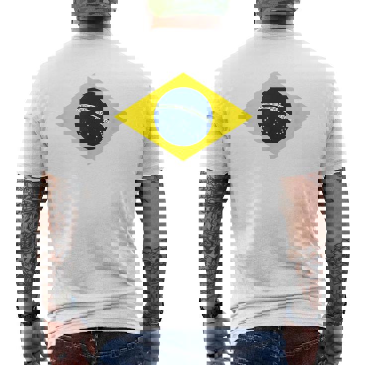 ブラジルの国旗ブラジル メンズTシャツ バックプリント