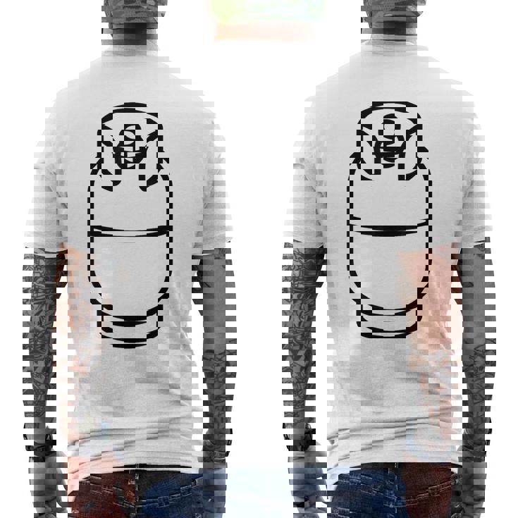 プロパンタンクコスチューム ハロウィン グリル クック グループコスチューム メンズTシャツ バックプリント