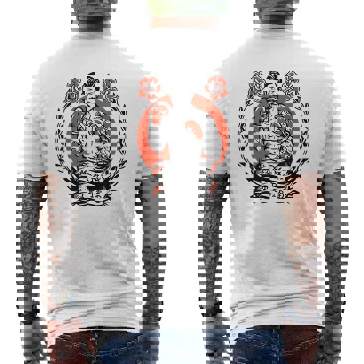 ボクサー アメリカン トラディショナル タトゥー オールドスクール ボクシング フラッシュ メンズTシャツ バックプリント