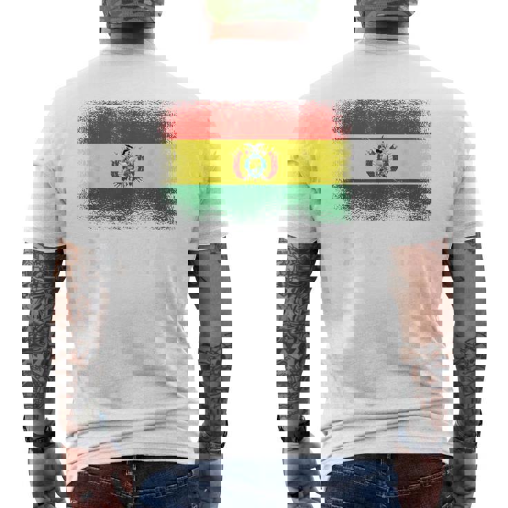 ボリビア国旗ボリビア メンズTシャツ バックプリント