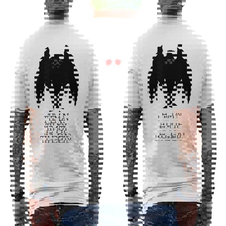 モスマン男女兼用クールクリプティッドモンスターウィアード メンズTシャツ バックプリント