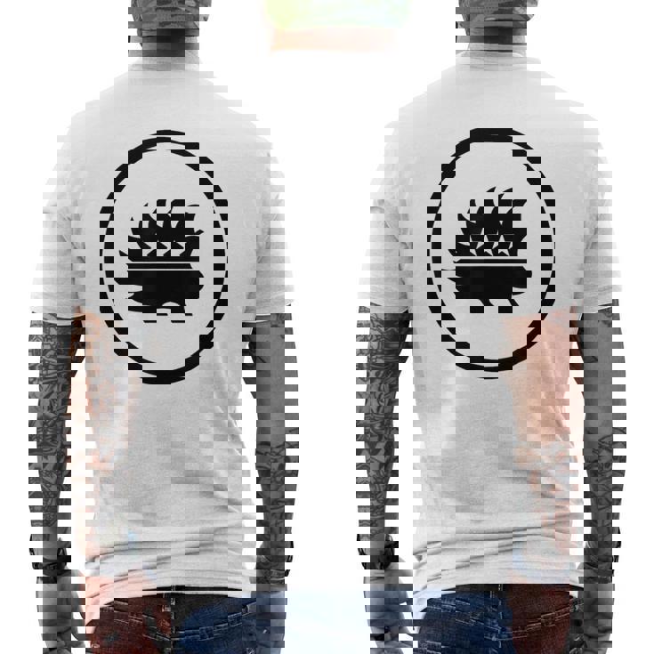 リバタリアンポーパイン リバタリアンパーティー ブラック メンズTシャツ バックプリント