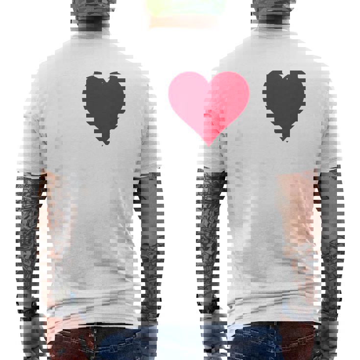 レッドハート I Loveasuke メンズTシャツ バックプリント