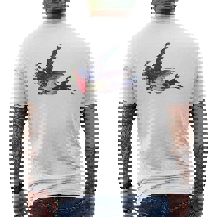 レトロ レディース ヴィンテージ メンズ ツバメ タトゥー デザイン メンズTシャツ バックプリント