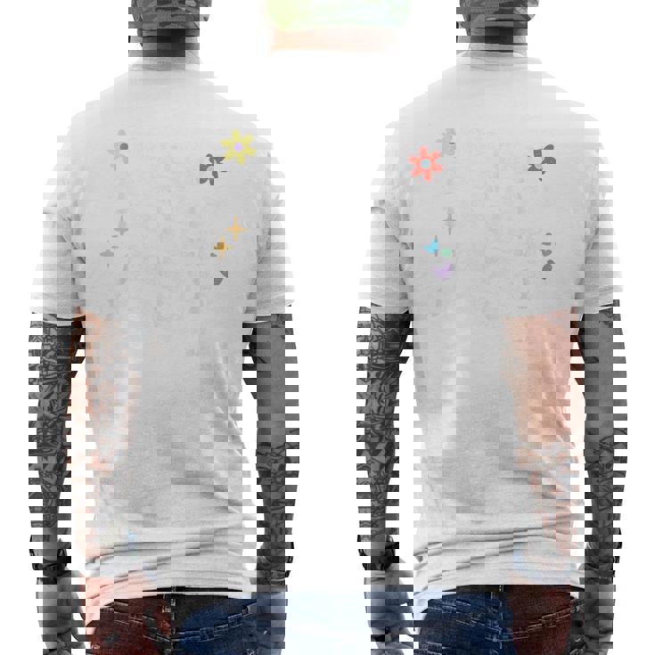 レトロなグルーヴィー。人生でジャミヤが多すぎることはありません。 メンズTシャツ バックプリント