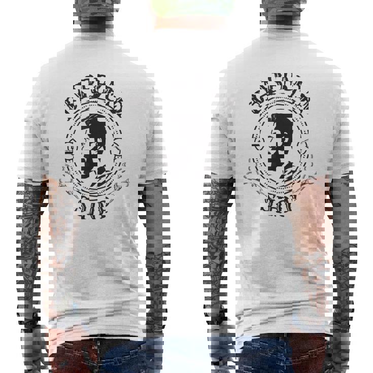 レトロバーバーショップシャツ バーバーtシャツ メンズ メンズTシャツ バックプリント