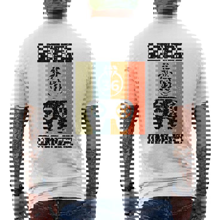レベル 36 コンプリート 36Th 面白い 結婚記念日 カップル向け メンズTシャツ バックプリント