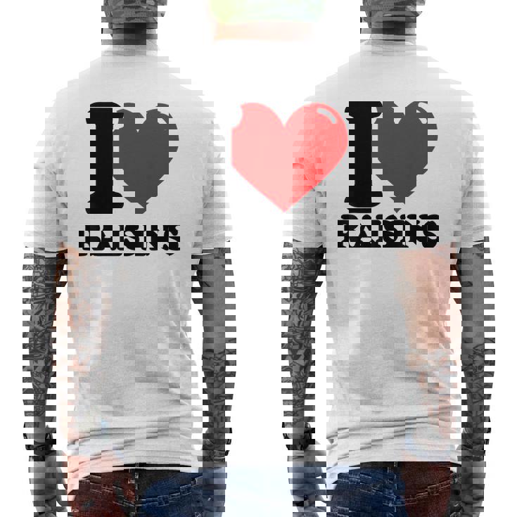 レーズンが大好き メンズTシャツ バックプリント